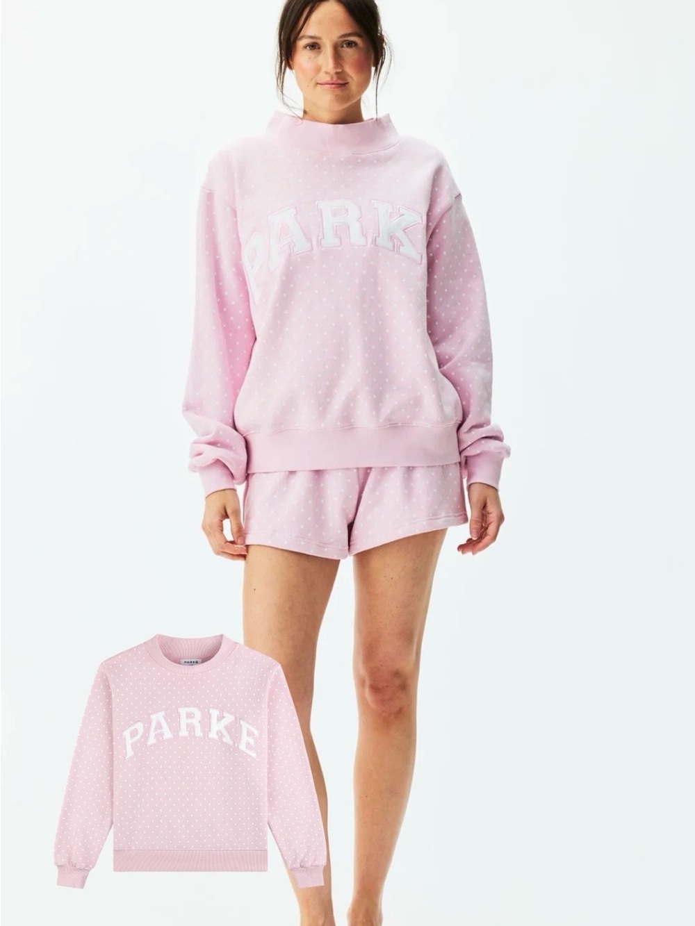 Parke polka dot Mockneck